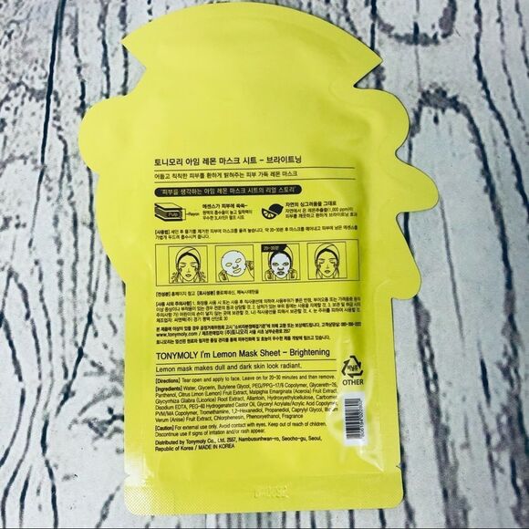 Tonymoly I’m Lemon K-Beauty Korean Skin Brightening Sheet Mask - Picture 2 of 3